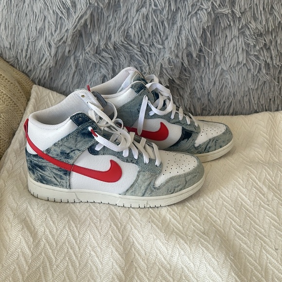 NIKE DUNKS Denim and orange/red size 9 - Picture 5 of 7